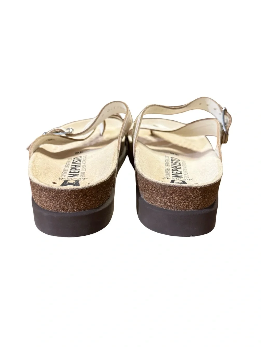 Mephisto Helen White Croc-Embossed Leather Thong Sandals Women’s Size 6
